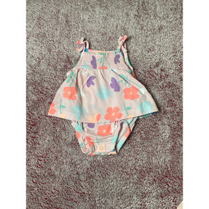 Baby Carter's Floral Bodysuit Newborn Pink Multicolor